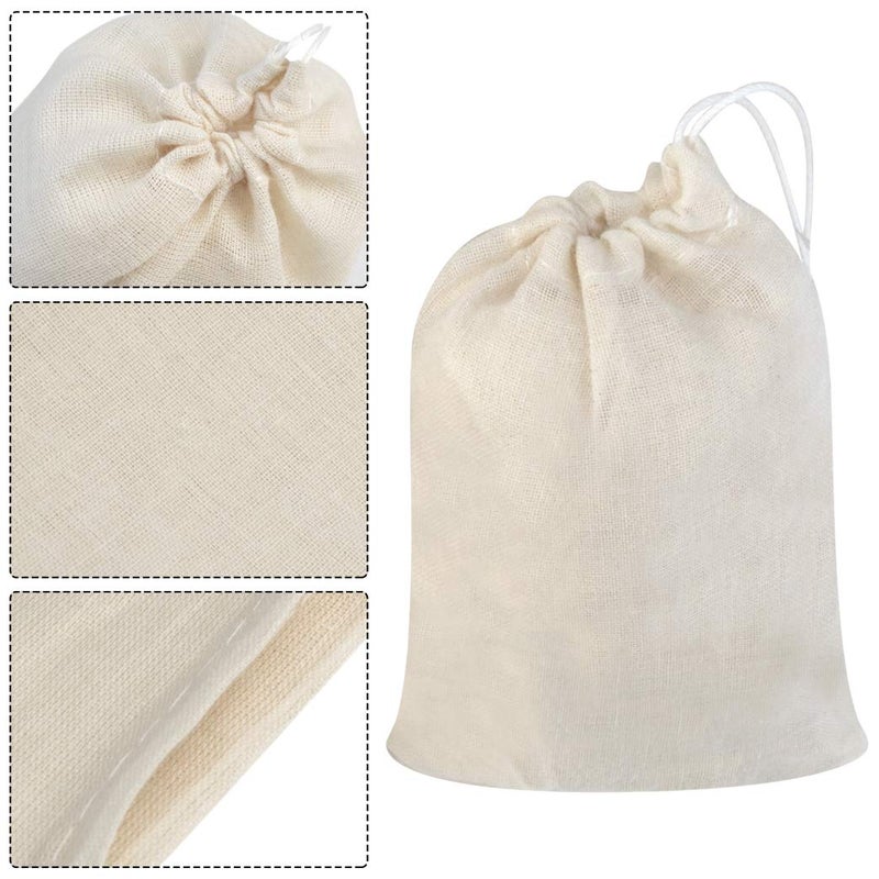 Tayfremn Cotton Drawstring Bags, Reusable Muslin Bag Natural Cotton Bags with Drawstring Produce Bag Bulk Gift Bag Jewelry Pouch for Party Wedding Home Storage, Natural Color (3 by 4 Inches) - Image 3